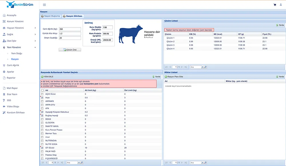 Capture d'écran 1 du programme de ferme de boeuf sur le Web