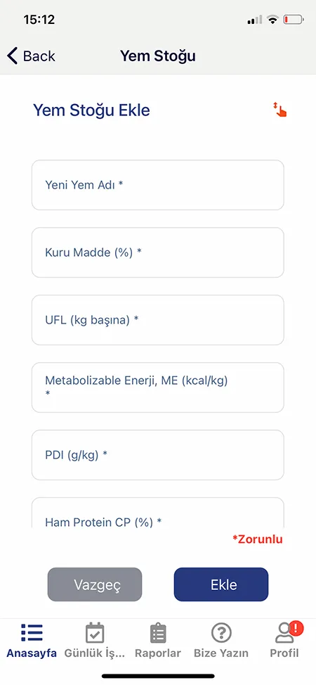 Captures d'écran mobiles du programme d'alimentation 3