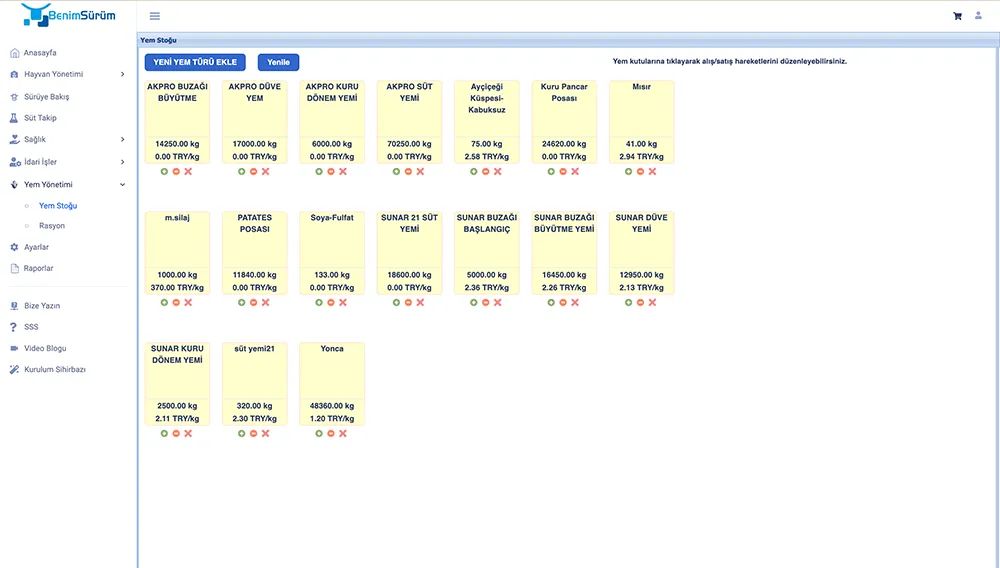 Capture d'écran du programme d'alimentation Web 1