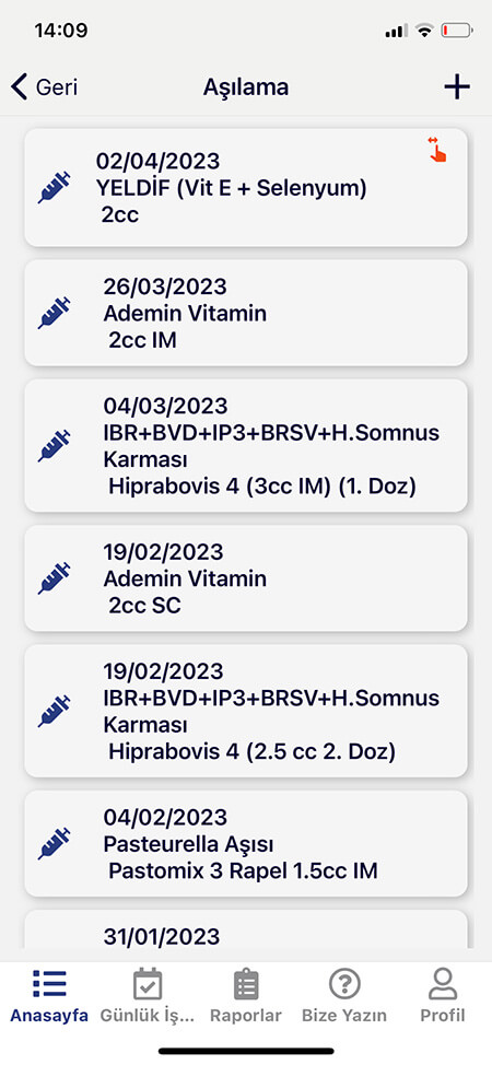 Gezondheidsprogramma voor Koeien Mobiele Schermafbeeldingen 1