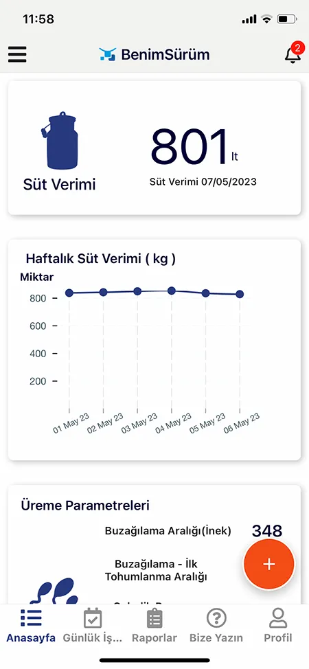 Melk Monitoring Programma Mobiele Screenshot 4